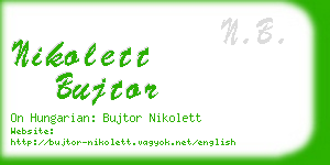 nikolett bujtor business card